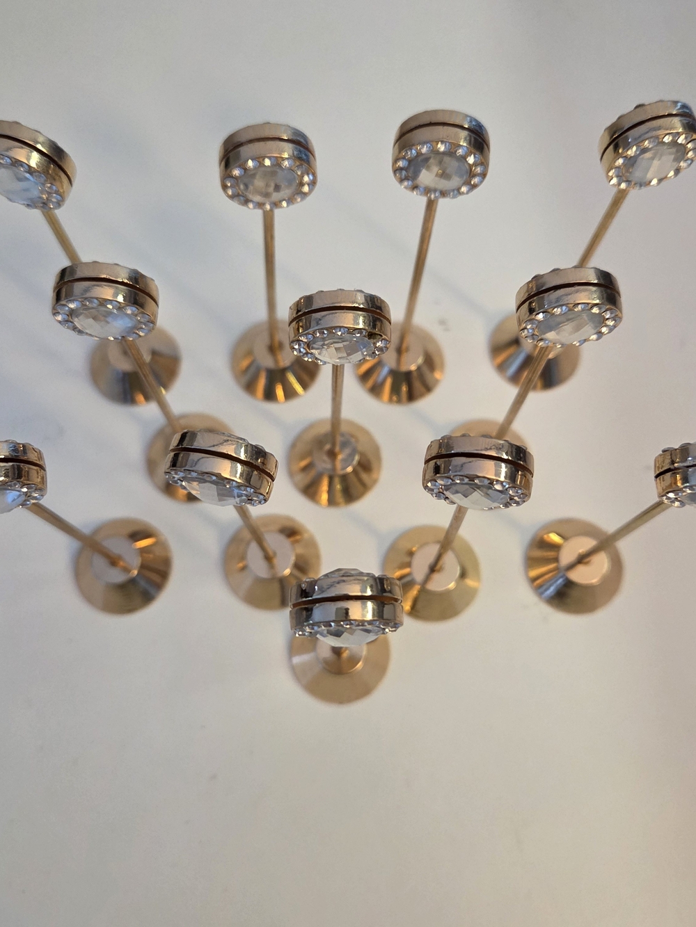 🆕️ Gold Rhinestone Table Card Holder Set - Picture 2 of 7